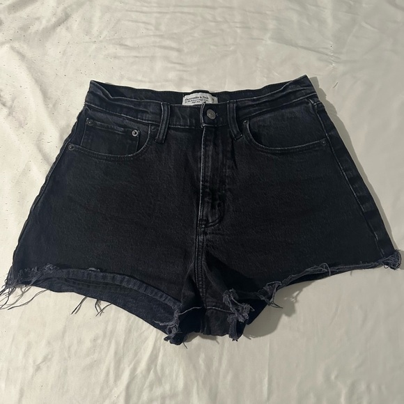 Abercrombie & Fitch The Cut Off Short High Rise Curve Love Denim Boho Beachy 6 - Picture 1 of 10